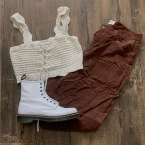 Knit/crochet cropped top